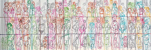 Womanact I, 2015, 40 x 120 cm