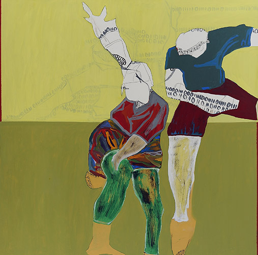 4er Gruppe Sportlerpaar IV, 2011, 100 x 100 cm