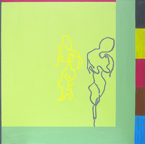 Menschenband III, 2010, 100 x 100 cm